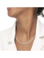 Collana girocollo Donna Marlù in acciaio rodiato perle ovali 33CN0032-W
