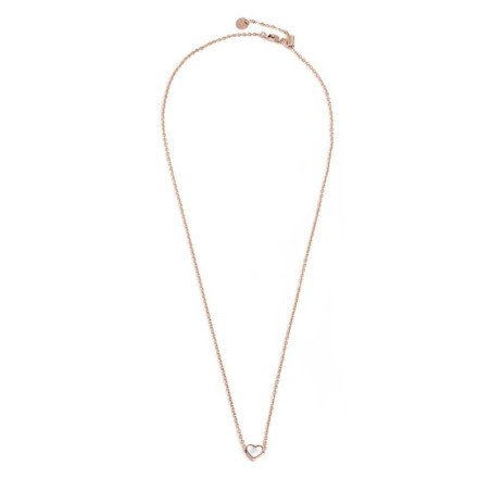 Collana donna acciaio pvd oro rosa cuore madreperla di Marlù,15CN034R-W