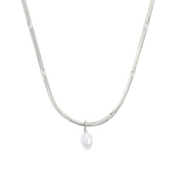 Collana girocollo snake donna Marlù acciaio con perla 33CN0034-W
