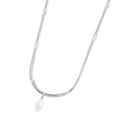 Collana girocollo snake donna Marlù acciaio con perla 33CN0034-W