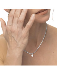 Collana girocollo snake donna Marlù acciaio con perla 33CN0034-W