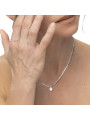 Collana girocollo snake donna Marlù acciaio con perla 33CN0034-W