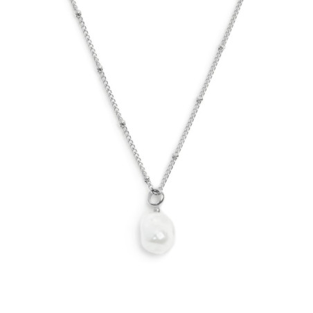 Collana girocollo grumetta donna Marlù acciaio con perla 33CN0035-W