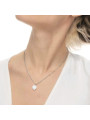 Collana girocollo grumetta donna Marlù acciaio con perla 33CN0035-W