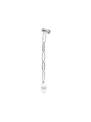 Mono orecchino pendente da donna Marlù acciaio con perla 33OR0062-W