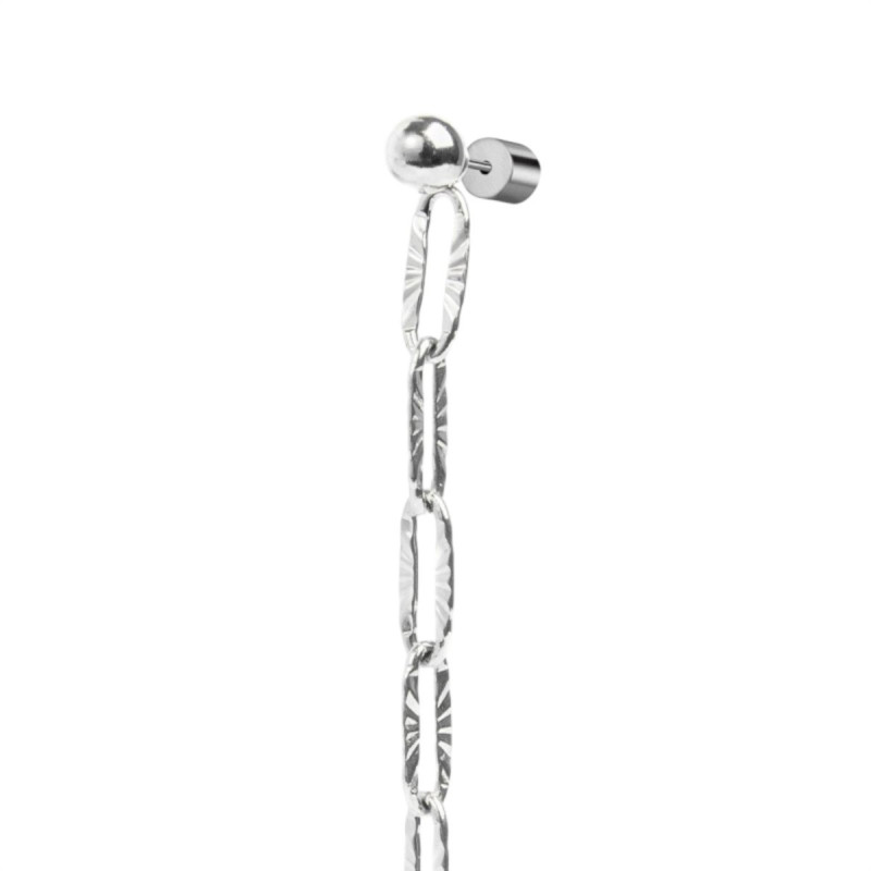 Mono orecchino pendente da donna Marlù acciaio con perla 33OR0062-W