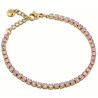Bracciale donna Tennis Ops Objects Glimmer OPSBR-940 Acciaio Oro Pietre Rosa