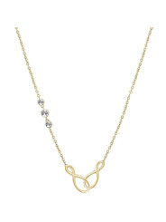 Collana Donna Ribbon Brosway BBN10 Infinito in Acciaio Pvd Oro Giallo e Cristalli