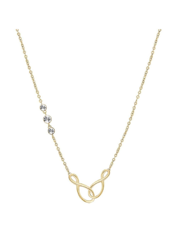 Collana Donna Ribbon Brosway BBN10 Infinito in Acciaio Pvd Oro Giallo e Cristalli