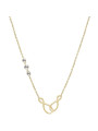 Collana Donna Ribbon Brosway BBN10 Infinito in Acciaio Pvd Oro Giallo e Cristalli