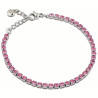 Bracciale donna Tennis Ops Objects Glimmer OPSBR-942 Acciaio Pietre Fucsia