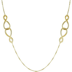 Collana Donna Brosway BBN20 Ribbon in Acciaio Pvd Oro con Cristalli e Infinito