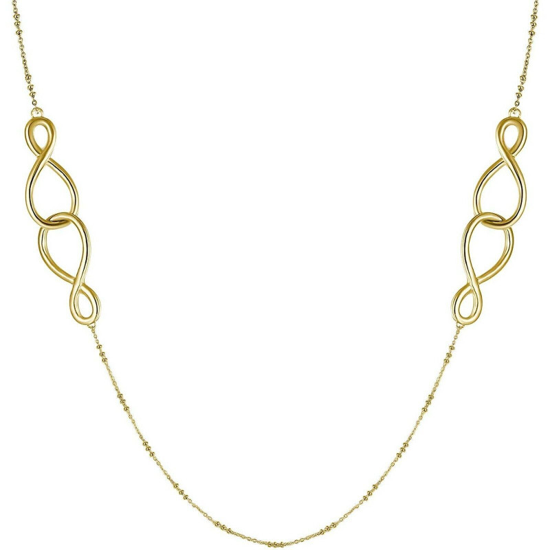 Collana Donna Brosway BBN20 Ribbon in Acciaio Pvd Oro con Cristalli e Infinito Collana Donna Brosway BBN20 Ribbon in Acciaio Pvd Oro con Cristalli e Infinito