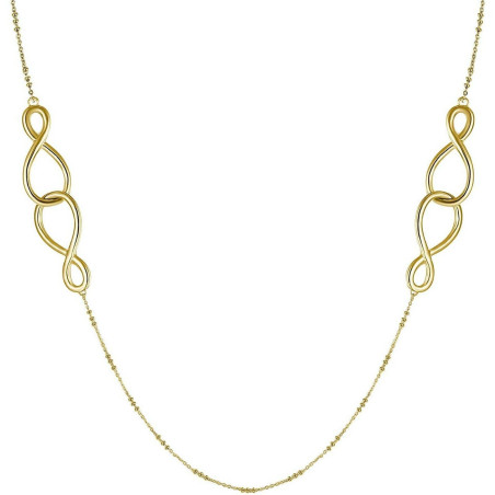 Collana Donna Brosway BBN20 Ribbon in Acciaio Pvd Oro con Cristalli e Infinito
