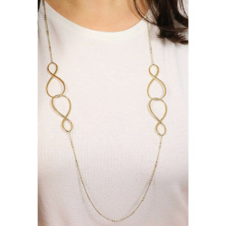 Collana Donna Brosway BBN20 Ribbon in Acciaio Pvd Oro con Cristalli e Infinito