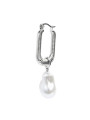 Monorecchino Donna rettangolo Marlù acciaio con perla 33OR0065-W