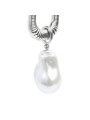 Monorecchino Donna rettangolo Marlù acciaio con perla 33OR0065-W