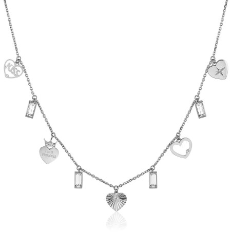 Collana Donna Brosway Chant BAH26 in Acciaio Silver con Cuore e Cristalli Swarovski©