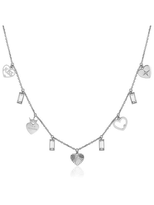 Collana Donna Brosway Chant BAH26 in Acciaio Silver con Cuore e Cristalli Swarovski©