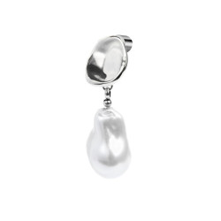 Monorecchino lobo donna della Marlù acciaio con perla 33OR0068-W