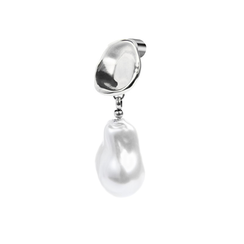 Monorecchino lobo donna della Marlù acciaio con perla 33OR0068-W Monorecchino lobo donna della Marlù acciaio con perla 33OR0068-W