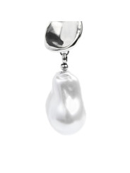 Monorecchino lobo donna della Marlù acciaio con perla 33OR0068-W