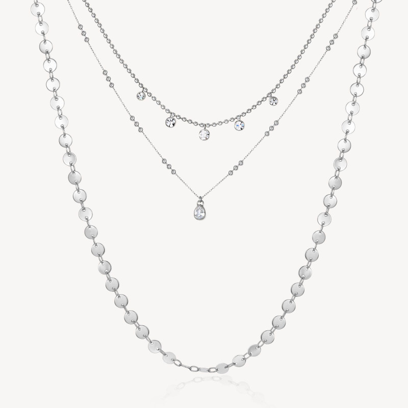 Collana Donna Brosway Symphonia BYM109 Triplo Filo in Acciaio Silver Collana Donna Brosway Symphonia BYM109 Triplo Filo in Acciaio Silver