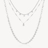 Collana Donna Brosway Symphonia BYM109 Triplo Filo in Acciaio Silver