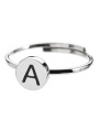 Anello Marlù Time 18an018a-s Acciaio Smalto Donna