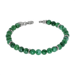 Bracciale Uomo Liujo MLJ495 in acciaio con Pietre Verdi