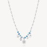 Collana Donna Brosway Chakra BHKN084 in Acciaio Silver e Calcedonio Azzurro e Stella