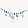 Collana Donna Brosway Chakra BHKN084 in Acciaio Silver e Calcedonio Azzurro e Stella
