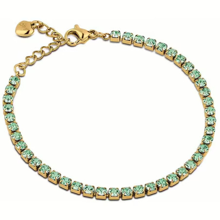 Bracciale donna Tennis Ops Objects Glimmer OPSBR-951 Acciaio Oro Pietre Crisolite