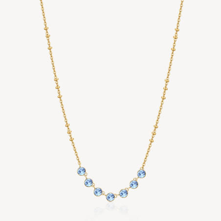 Collana Donna Brosway Symphonia BYM137 in Acciaio Pvd Oro con Cristalli Azzurri