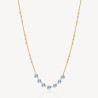 Collana Donna Brosway Symphonia BYM137 in Acciaio Pvd Oro con Cristalli Azzurri
