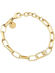 Bracelet Woman LIU JO LJ1799 Chain Color Yellow Gold with Zircons
