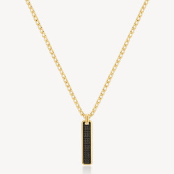 Collana Uomo Brosway Ink BIK112 in Acciaio Pvd Oro con Pendente