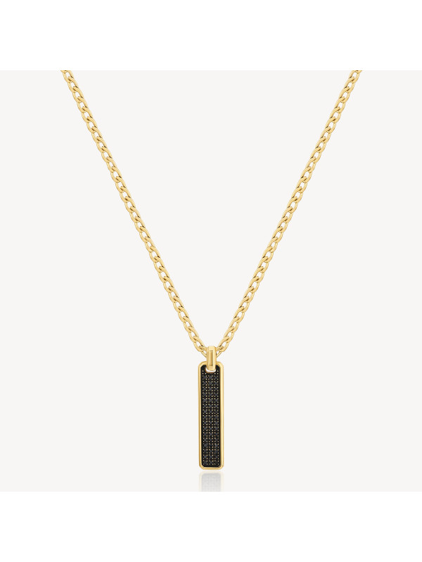 Collana Uomo Brosway Ink BIK112 in Acciaio Pvd Oro con Pendente