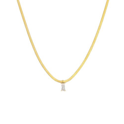 Collana Donna Marlù 31CN0001G-W Snacke in Acciaio Pvd Oro Con Cristallo