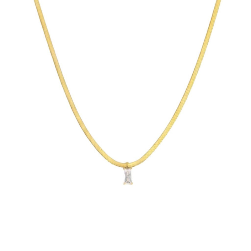 Collana Donna Marlù 31CN0001G-W Snacke in Acciaio Pvd Oro Con Cristallo Collana Donna Marlù 31CN0001G-W Snacke in Acciaio Pvd Oro Con Cristallo
