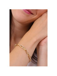 Bracelet Woman LIU JO LJ1799 Chain Color Yellow Gold with Zircons