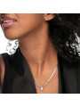 Collana Donna Marlù Sparkles 31CN0001-W in Acciaio Silver Snake con Zircone Bianco