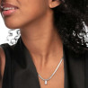 Collana Donna Marlù Sparkles 31CN0001-W in Acciaio Silver Snake con Zircone Bianco