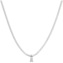 Collana Donna Marlù Sparkles 31CN0001-W in Acciaio Silver Snake con Zircone Bianco