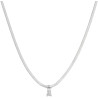 Collana Donna Marlù Sparkles 31CN0001-W in Acciaio Silver Snake con Zircone Bianco
