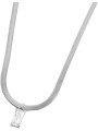 Collana Donna Marlù Sparkles 31CN0001-W in Acciaio Silver Snake con Zircone Bianco