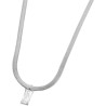 Collana Donna Marlù Sparkles 31CN0001-W in Acciaio Silver Snake con Zircone Bianco