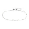 Cavigliera Marlù Donna 20CV045-W in Acciaio Silver con Perle