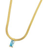 Collana Donna Marlù Sparkles 31CN0001G-AM in Acciaio Pvd Oro Snake con Zircone Azzurro