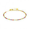 Cavigliera Donna Marlù 20CV053G-RGB doppia catena e multicolor pvd oro